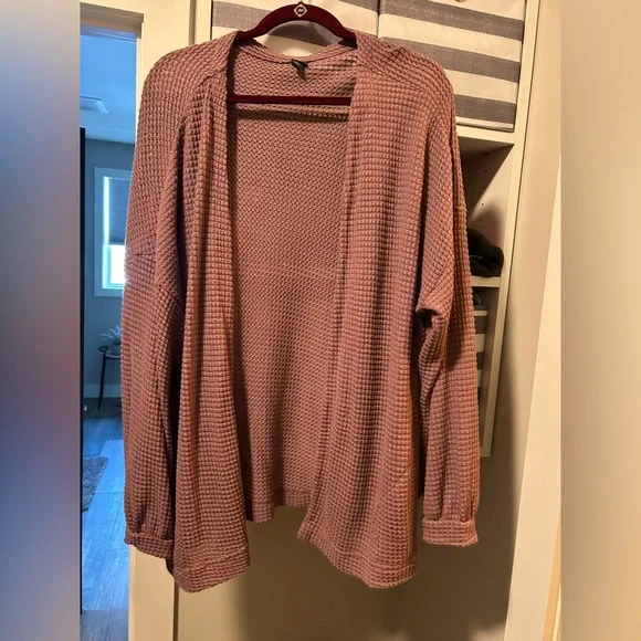 Wild Fable Dusty Rose Open-Front Cardigan - Picture 2 of 4